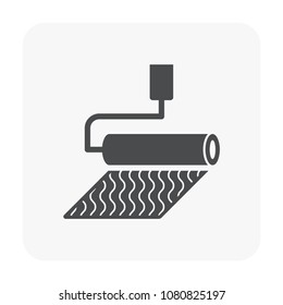 Waterproof icon or bituminous waterproof membrane installation in  waterproofing systems to protect home or buildings from leaking water. Mostly install on roof deck,  wall and floor in basement. 