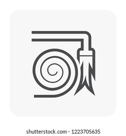 Waterproof icon or bituminous waterproof membrane installation in  waterproofing systems to protect home or buildings from leaking water. Mostly install on roof deck,  wall and floor in basement. 