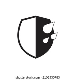 Diseño de icono a prueba de agua aislado en fondo blanco
