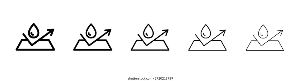 Diseño impermeable del icono, logotipo, App, UI. Ilustración vectorial, EPS