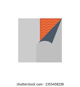 Waterproof icon or home water leak prevented icon to construction or installation waterproof material by primer paint and coating with bituminous waterproof membrane material. Vector icon design.