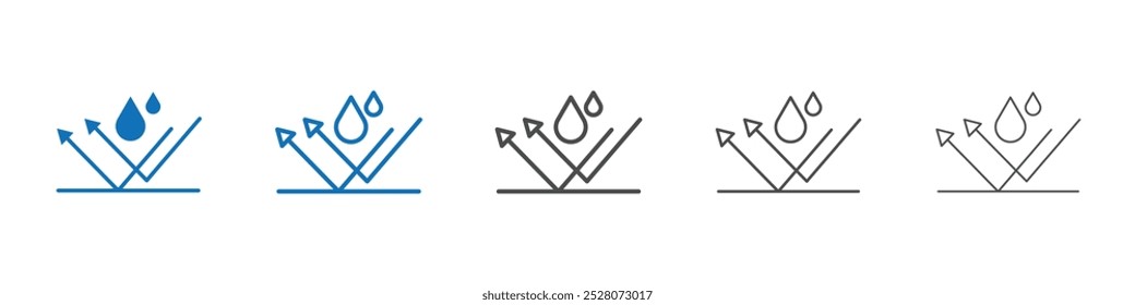 Ícone impermeável Vetor plano isolado em contorno