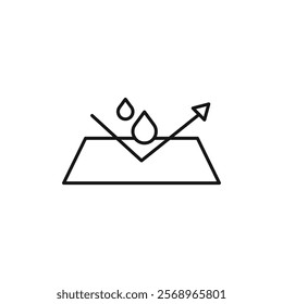 Waterproof icon Isolated flat vector in outline