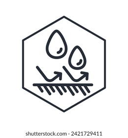 Waterproof Icon. Label or Sticker. Hand Drawn Vector Illustrated Water Protection.