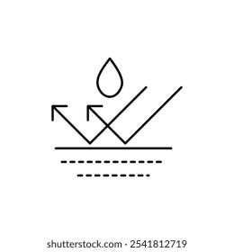 Vector de contorno de icono impermeable para Web ui