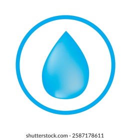 Waterproof icon and realistic style of drops, vector illustration isolated on white background. Waterproof symbol.