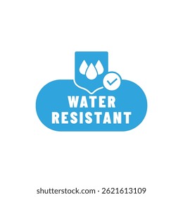 Waterproof icon, waterproof resistan, hydrophobic waterproof symbol.