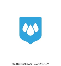 Waterproof icon, waterproof resistan, hydrophobic waterproof symbol.