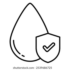Waterproof Icon, Resistant with water 