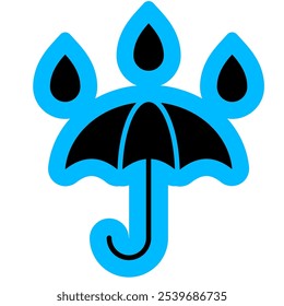 Wasserdichtes Symbol, wasserbeständig 