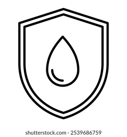 Icono impermeable, resistente con agua 