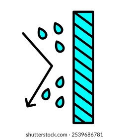 Icono impermeable, resistente con agua 