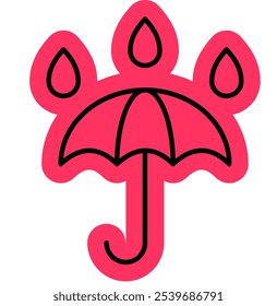 Icono impermeable, resistente con agua 