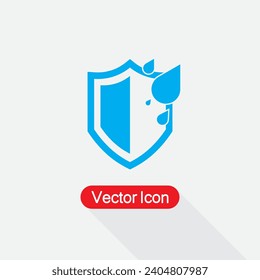 Waterproof Icon, Shield with Waterdrop, Water Protection Icon Vector Illustration Eps10