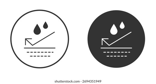 Ícone impermeável. Ilustração de vetor simples. Conjunto de Ícones de Silhueta.