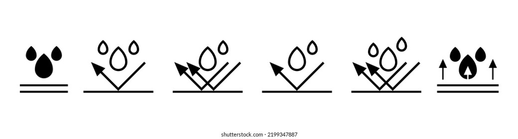 Waterproof icon symbol simple design