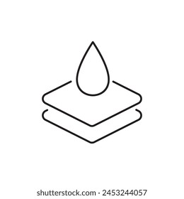 Icono impermeable, Plantilla para gráfico y Diseño web. Ilustración vectorial
