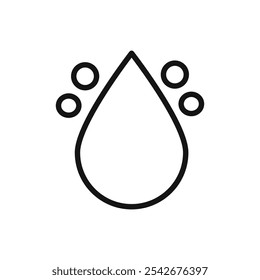 Wasserdichtes Symbol Dünne Linienart einzeln