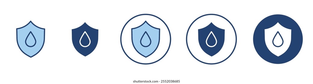 Waterproof icon Thin line art isolated