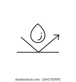 Waterproof icon Thin line vector illustration set