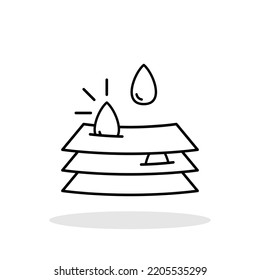 Waterproof icon in trendy flat style. Water protection symbol for your web site design, logo, app, UI Vector EPS 10.