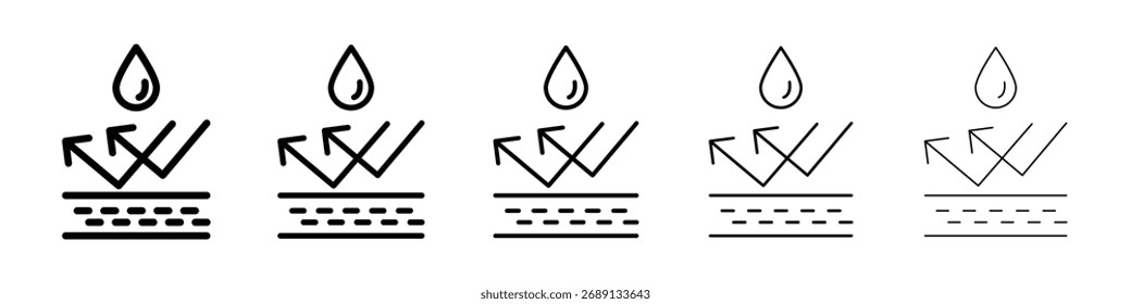 Waterproof icon Vector Art Illustration