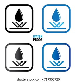 Water Resistant Proof Logo Icon Vector Stock Vector (Royalty Free)  488356885