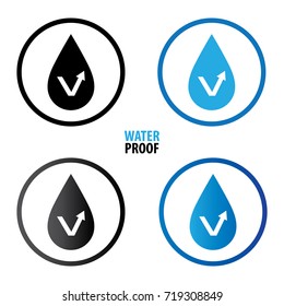 Ilustración vectorial de icono a prueba de agua