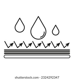 Icono impermeable. Ilustración vectorial. imagen de stock.