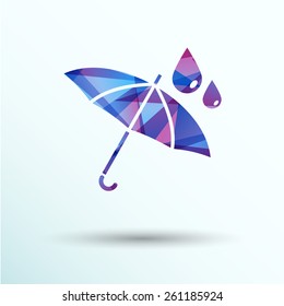 waterproof icon water proof vector symbol umbrella.