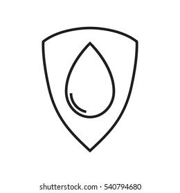 Waterproof icon, water protection icon ,label sticker logo - vector illustration.