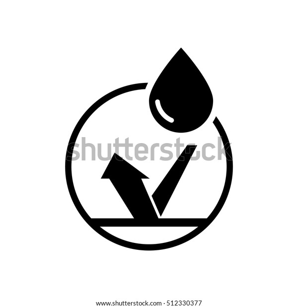 Waterproof\
icon, water protection label sticker\
logo