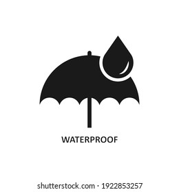 Waterproof Icon. Water Repellent Surface Symbol Concept Isolated On White Background. Vector Illustration