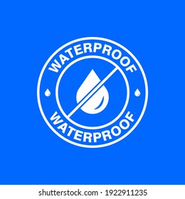 Waterproof icon. Water repellent surface symbol concept isolated. Vector illustration