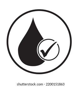 Waterproof icon. Water repellent surface symbol concept isolated on white background