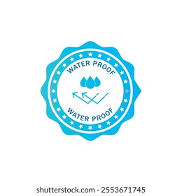 Waterproof icon. Water repellent surface symbol concept isolated on white background. Vector illustration
