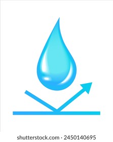 Icono impermeable. Repelente al agua. Ilustración vectorial