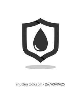 Ícone impermeável, Ícone resistente à água com sombra