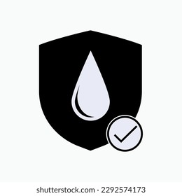 Waterproof Icon. Watertight Symbol - Vector. 