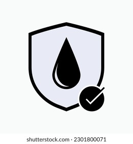 Waterproof Icon. Watertight Symbol - Vector. 