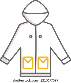 Waterproof Jacket Vector Icon Design, Autumn Or Fall Activities Symbol, Deciduous Weather Sign, Harvesting Season Elements Stock Illustration, Rain Coat Concept