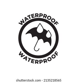 waterproof label icon in color icon, isolated on white background 