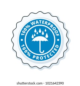 Waterproof label illustration