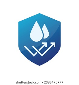 Etiqueta impermeable o vector de símbolo impermeable aislado. Etiqueta impermeable para el elemento de diseño de empaquetado de productos.