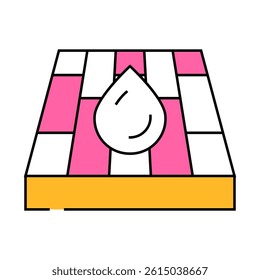 waterproof layer floor line icon vector. waterproof layer floor sign. isolated symbol illustration