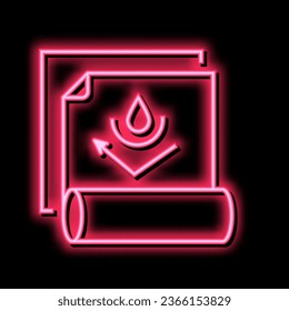 waterproof layer neon light sign vector. waterproof layer illustration