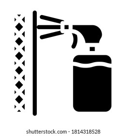 waterproof layer sprayer glyph icon vector. waterproof layer sprayer sign. isolated contour symbol black illustration