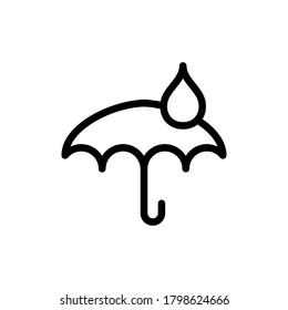 waterproof line icon vector illustration