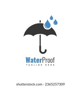 Waterproof logo design vector illustration
