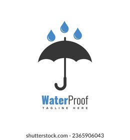 Waterproof logo design vector illustration